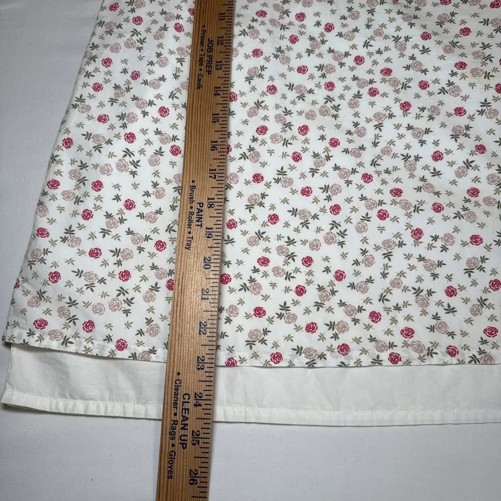Hanna Anderson Ivory Floral Rose Skirt 100% Cotton Layered Lined Womens 12 EUC